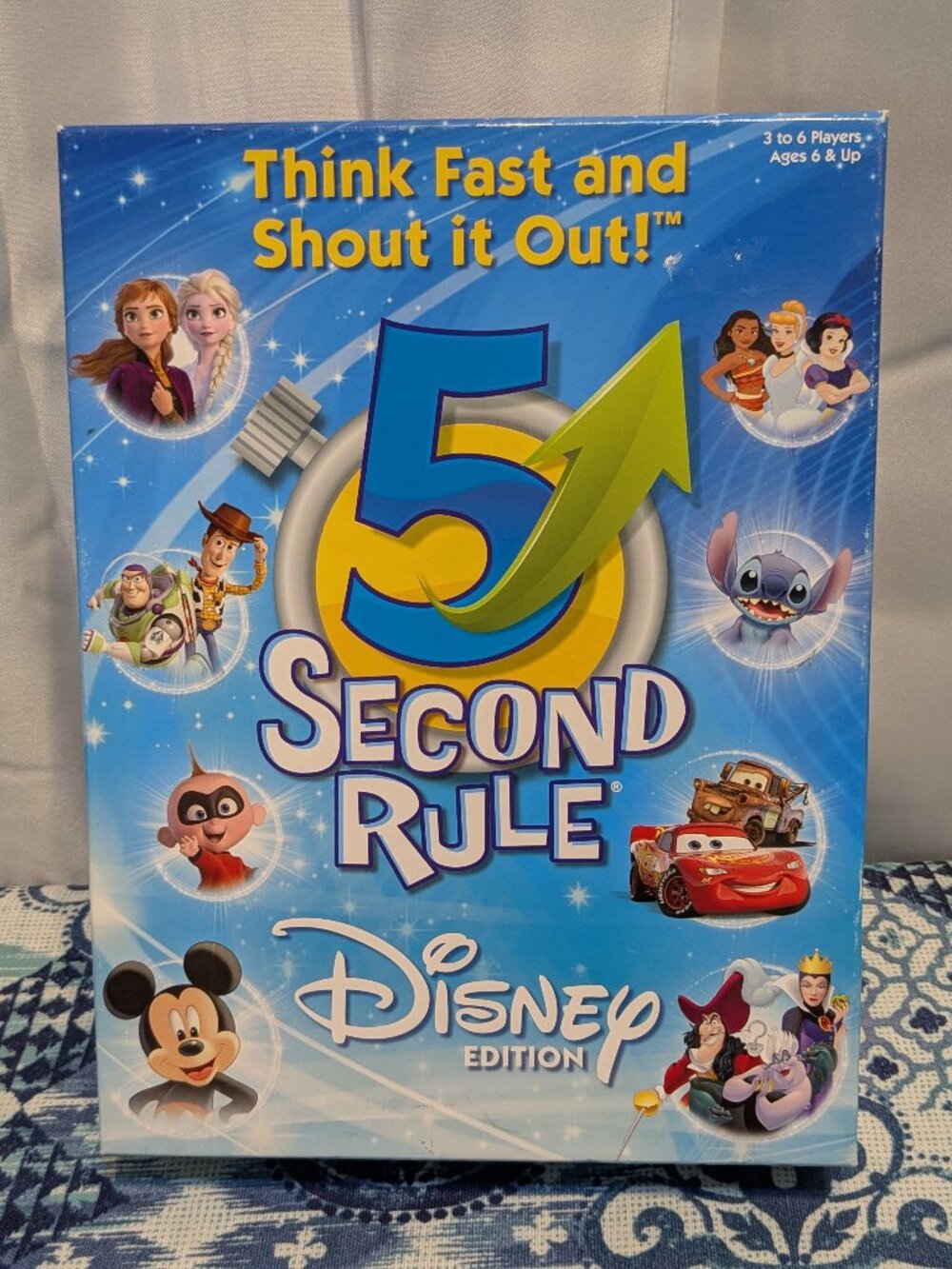 5 Second Rule Board Game Disney PlayMonster COMPLETE Family Cars Pixar 2021